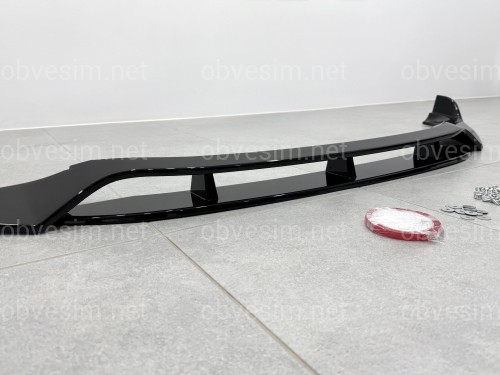 Юбка накладка переднего бампера M Performance BMW X3 G01 / X4 G02 2018-2021, ABS пластик цвет черный глянец
