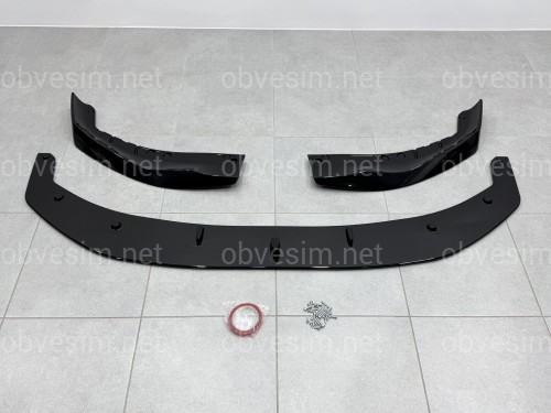 Накладка переднего бампера M-Performance стиль AC Schnitzer для BMW 5 series G30 G31 2016-2020 ABS пластик, черный глянец