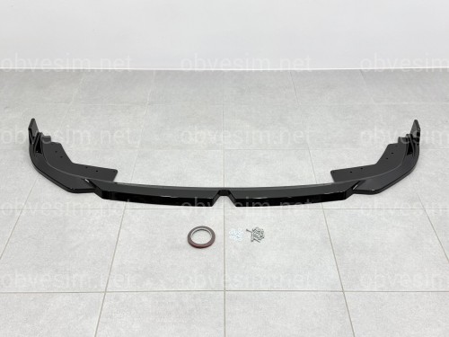 Юбка накладка переднего бампера M-Performance BMW 3 series G20 G21 LCI 2022+ ABS пластик, цвет черный глянец