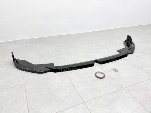 Юбка накладка переднего бампера M-Performance BMW 3 series G20 G21 LCI 2022+ ABS пластик, цвет черный глянец