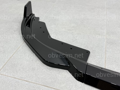 Юбка накладка переднего бампера M-Performance BMW 3 series G20 G21 LCI 2022+ ABS пластик, цвет черный глянец