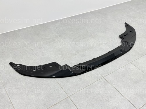 Юбка переднего бампера BMW 4 series G22 2020+ ABS пластик, черный глянец