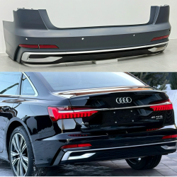 Бампер задний в сборе S-Line CHROME 2022+ для Audi A6 C8 2018+