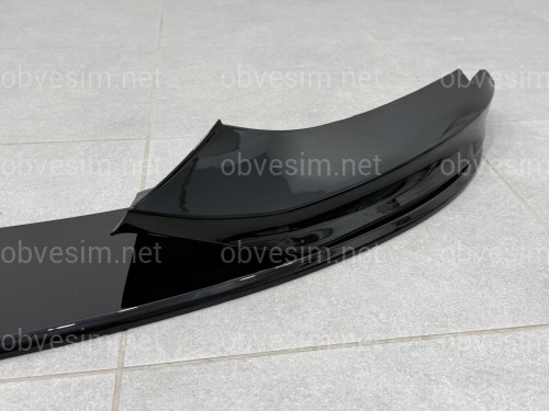Юбка переднего бампера M Paket для BMW 4 series F32 F33 F36 2013-2020 ABS пластик, черный глянец