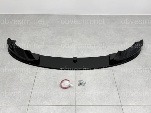 Юбка переднего бампера M Paket для BMW 4 series F32 F33 F36 2013-2020 ABS пластик, черный глянец