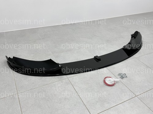 Юбка переднего бампера M Paket для BMW 4 series F32 F33 F36 2013-2020 ABS пластик, черный глянец
