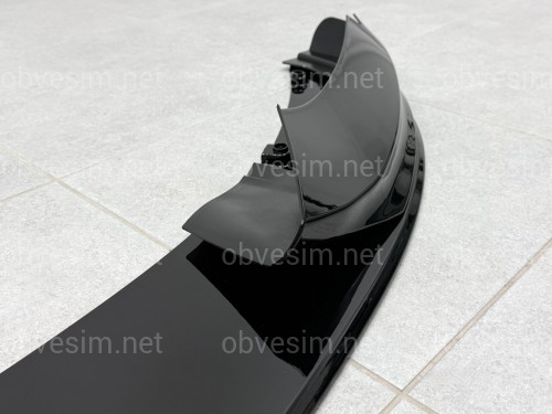 Юбка переднего бампера M Paket для BMW 4 series F32 F33 F36 2013-2020 ABS пластик, черный глянец