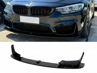 Юбка переднего бампера стиль M4 для BMW 4 series F32 F33 F36 ABS пластик, черный глянец