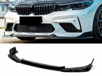 Юбка переднего бампера M3 CS для BMW 3 series G20 G21 2018-2022 ABS пластик, черный глянец
