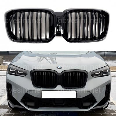 Решетка радиатора ноздри M стиль BMW X3 G01 X4 G02 2022-2024