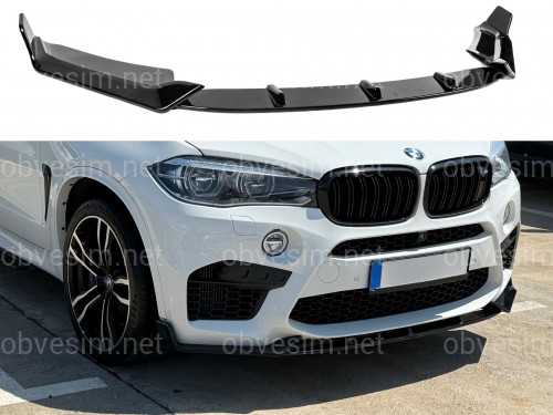 Юбка переднего бампера для BMW X5M F85 X5 F15 2013-2018, цвет черный глянец