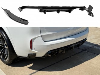 Накладки диффузора заднего бампера для BMW X5M F85 2014-2018 ABS пластик, черный глянец