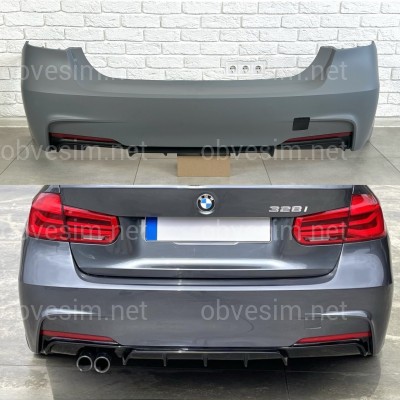 Задний бампер M Paket BMW 3 Series F30 2012-2018 БЕЗ ПАРКТРОННИКОВ