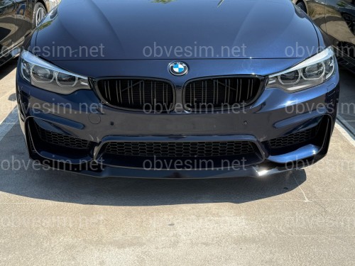 Юбка переднего бампера под M3 бампер для BMW 3 series F30 F31 2012-2018 ABS пластик, черный глянец