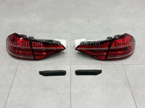 Задние LED фонари Volkswagen Passat B8 USA 2015-2019 (ЖЕЛТЫЙ ПОВОРОТНИК)