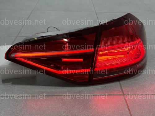 Задние LED фонари Volkswagen Passat B8 USA 2015-2019 (ЖЕЛТЫЙ ПОВОРОТНИК)