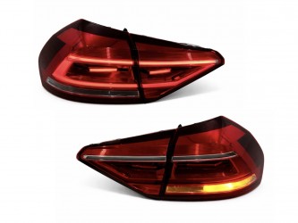 Задние LED фонари Volkswagen Passat B8 USA 2015-2019 (ЖЕЛТЫЙ ПОВОРОТНИК)
