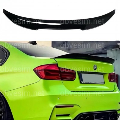 Спойлер лип стиль PSM для BMW 3 series F30 2012-2018 ABS пластик, цвет черный глянец