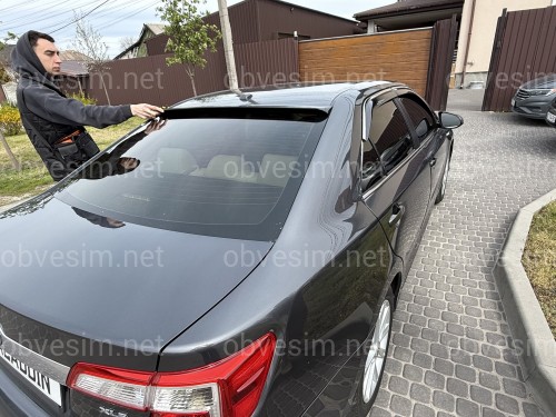 Козырек заднего стекла Toyota Camry 50 / 55 EU / USA 2011-2017 ABS пластик, цвет черный глянец