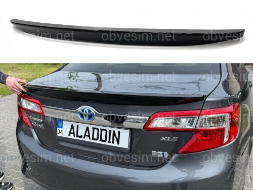 Спойлер лип багажника Toyota Camry 50 USA 2012-2014 ABS пластик, цвет черный глянец