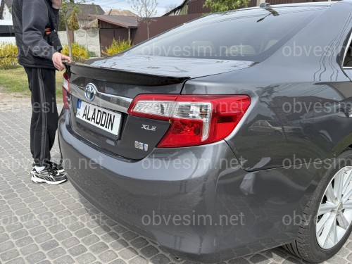 Спойлер лип багажника Toyota Camry 50 USA 2012-2014 ABS пластик, цвет черный глянец
