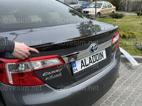Спойлер лип багажника Toyota Camry 50 USA 2012-2014 ABS пластик, цвет черный глянец