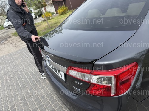 Спойлер лип багажника Toyota Camry 50 USA 2012-2014 ABS пластик, цвет черный глянец