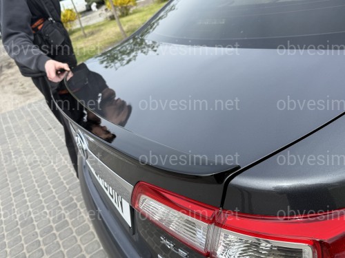 Спойлер лип багажника Toyota Camry 50 USA 2012-2014 ABS пластик, цвет черный глянец