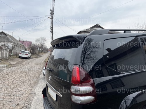 Спойлер на крышку багажника Toyota Land Cruiser Prado 120 2003-2009 цвет черный ABS пластик
