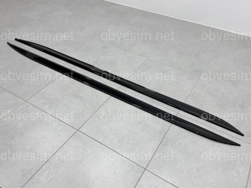 Лезвия под пороги M-Performance BMW 4 series G22 2020- 2шт. черный глянец