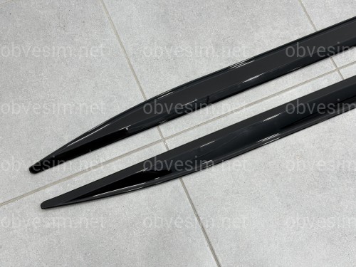 Лезвия под пороги M-Performance BMW 4 series G22 2020- 2шт. черный глянец