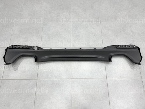 Диффузор накладка заднего бампера M-Performance для BMW 5 series G30 2017-2020, под покраску без катафотов