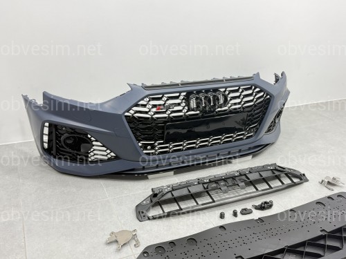 Бампер передний в стиле RS4 для Audi A4 2020-2023
