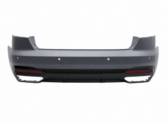 Бампер задний в сборе S-Line 2019+ BLACK для Audi A4 B9 2019-2023