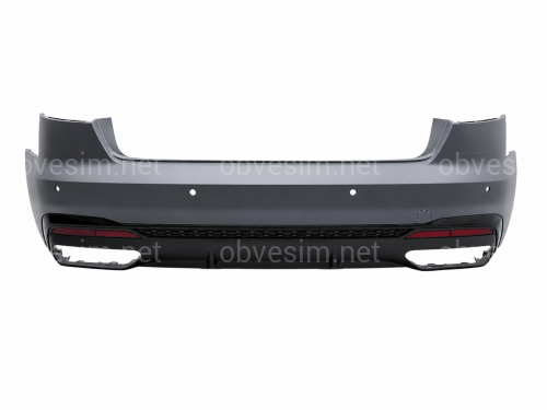 Бампер задний в сборе S-Line 2019+ BLACK для Audi A4 B9 2019-2023