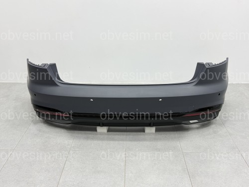 Бампер задний в сборе S-Line 2019+ BLACK для Audi A4 B9 2019-2023