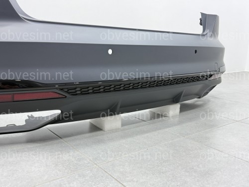 Бампер задний в сборе S-Line 2019+ BLACK для Audi A4 B9 2019-2023