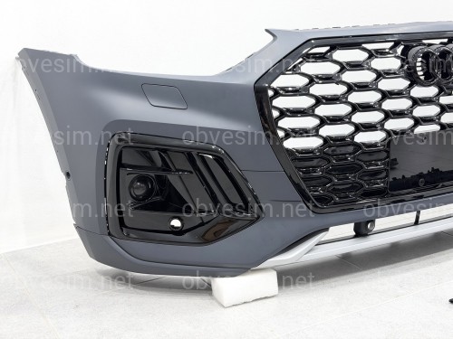 Бампер передний в сборе S-Line BLACK для Audi Q5 Sportback 2021-2024