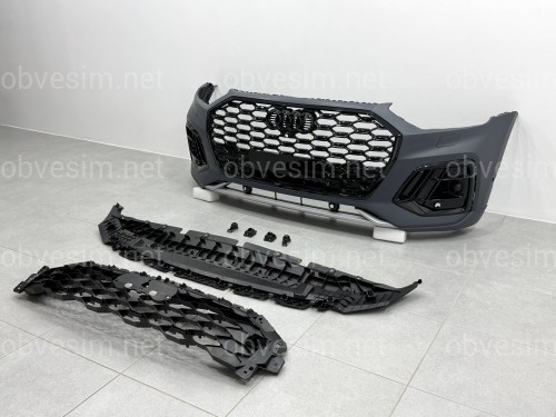Бампер передний в сборе S-Line BLACK для Audi Q5 Sportback 2021-2024