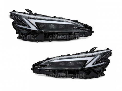 Full Led фары 3 линзы стиль 2025+ Lexus ES 2018+ комплект 2шт.