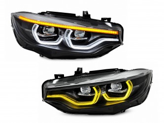 Фары FULL LED для BMW 4 series F32 F33 F36 F80 2013-2016 2шт. комплектные с блоками, КСЕНОН 7 PIN АПГРЕЙД В LED
