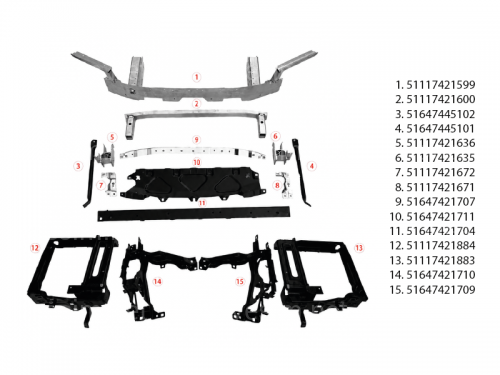 Панель передняя в сборе для BMW X5 G05