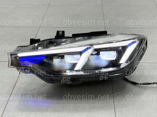 Фары FULL LED 2 линзы BMW 3 series F30 F31 2012-2018 2шт, ГАЛОГЕН В ЛЕД