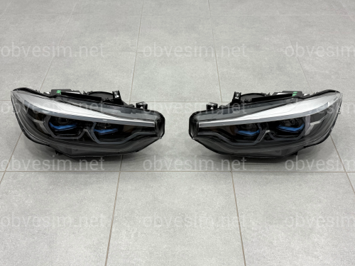 Фары в стиле LASER для BMW 4 series F32 F33 F36 F80 2016-2020 2шт. комплектные с блоками, КСЕНОН 6 PIN В LED