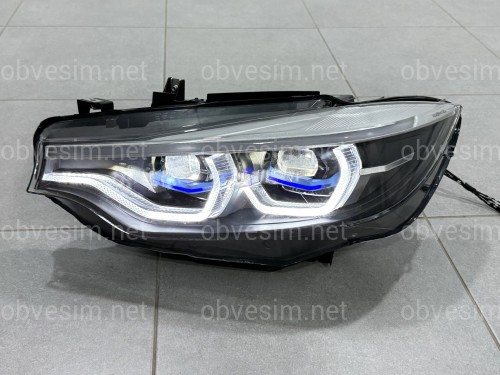 Фары в стиле LASER для BMW 4 series F32 F33 F36 F80 2016-2020 2шт. комплектные с блоками, КСЕНОН 6 PIN В LED