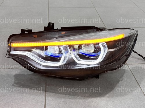 Фары в стиле LASER для BMW 4 series F32 F33 F36 F80 2016-2020 2шт. комплектные с блоками, КСЕНОН 6 PIN В LED