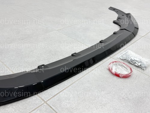 Юбка переднего бампера M-Performance BMW 4 series G22 2020+ ABS пластик, черный глянец