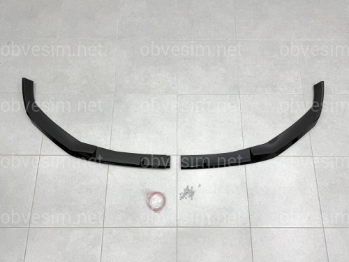 Накладка переднего бампера M-Paket BMW 5 series G30 G31 LCI 2020-2023, черный глянец