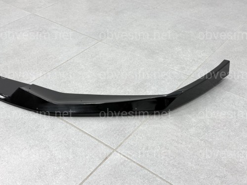 Накладка переднего бампера M-Paket BMW 5 series G30 G31 LCI 2020-2023, черный глянец