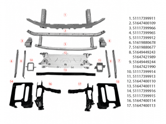 Панель передняя в сборе для BMW X3 G01